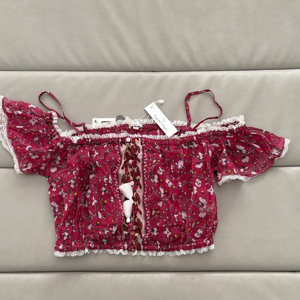 Poupette st barths Floral Off-Shoulder Top xs